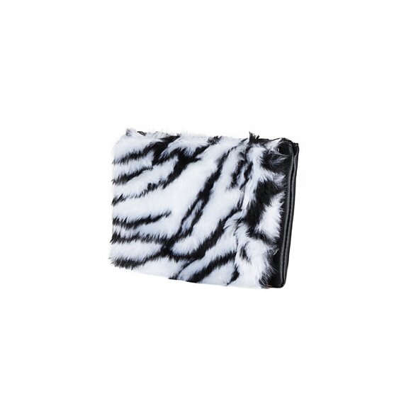 Luxe Fashion Classic Faux Fur Clutch | 1-Piece | Zebra - Picture 2 of 6